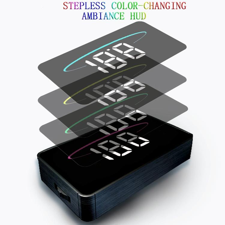 Car Hud Display Water Temp Per Hour Color Changing Light