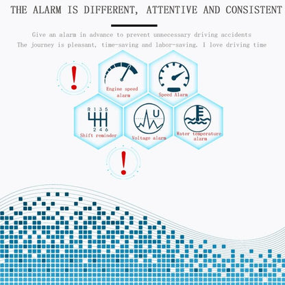 Car Hud Display Water Temp Per Hour Color Changing Light