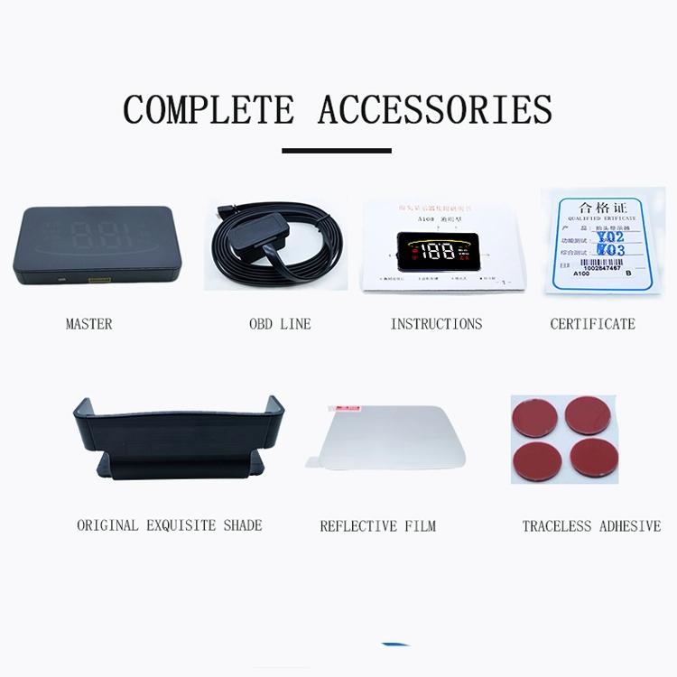 Car Hud Display Water Temp Per Hour Color Changing Light