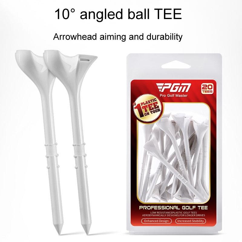 20-pack Golf Ball Tees with 10-degree Angled Spike