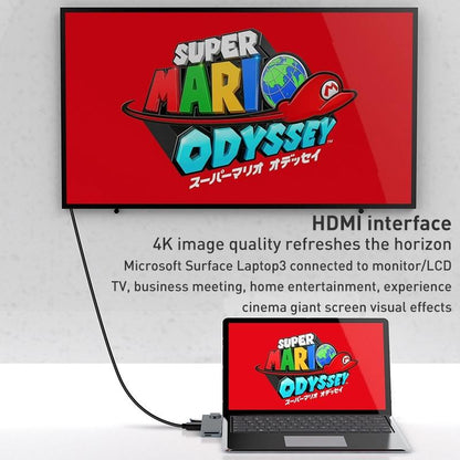 8-In-1 Pd Hub For Surface Pro 3 / 4 / Go