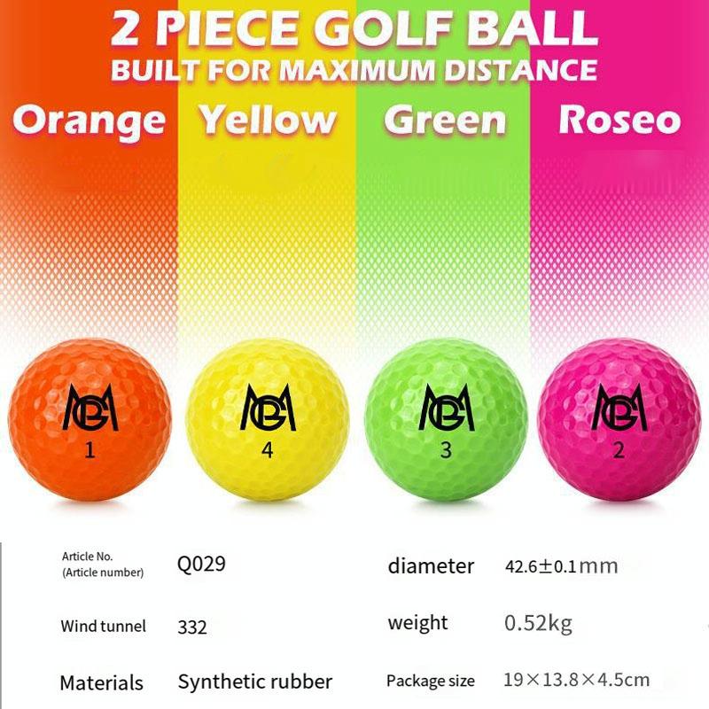 12-pack Double Layer Golf Practice Balls - Colourful Competition Set