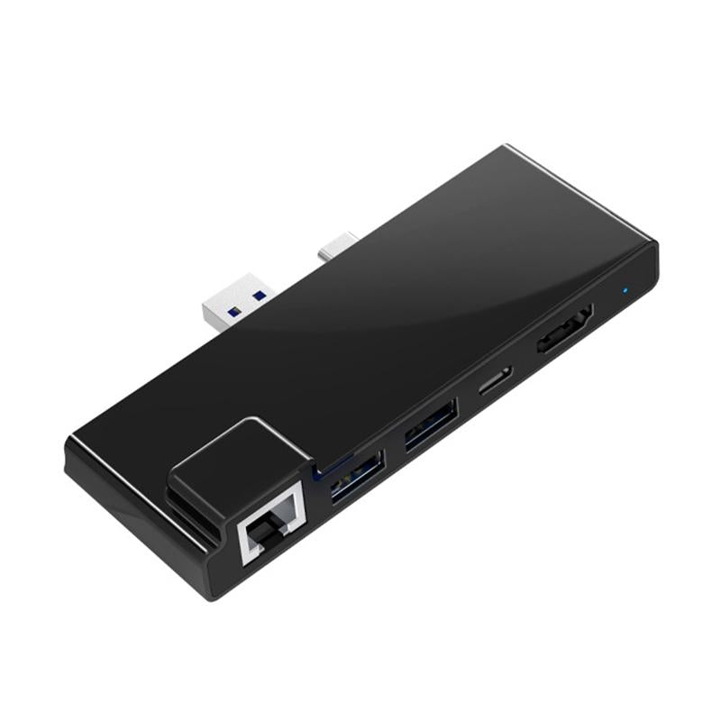 Multi-Port Hub Adapter Rj45 Hdmi Usb 3.0 Type-C X 2