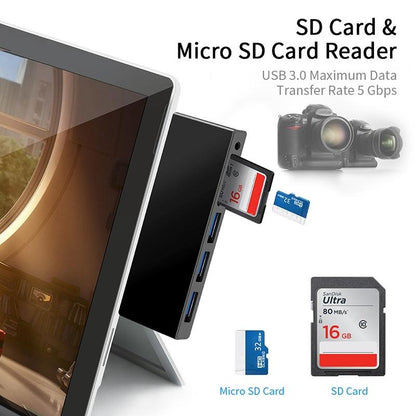 Type-C Usb Hub Adapter For Surface Pro Go