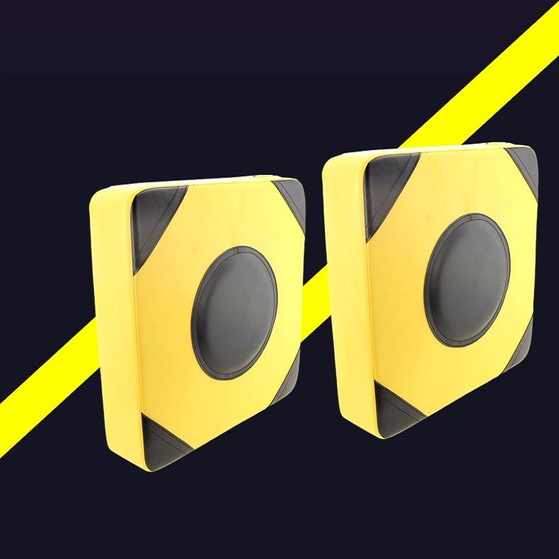 Thickened Square Boxing Wall Target - Imitation Leather - 40X40X10 - Yellow Black