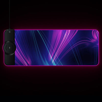 Wireless Charging Rgb Mouse Pad - Black