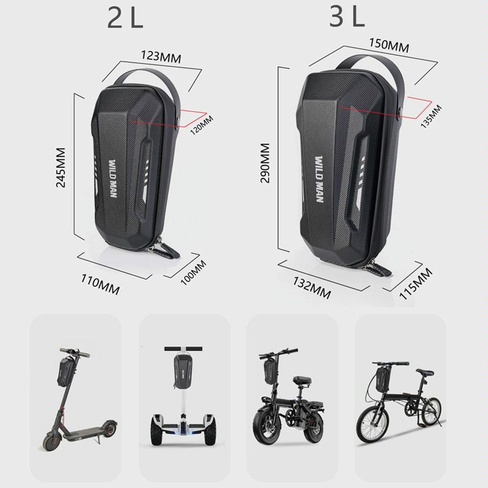 Convenient Folding Bike Front Bag - Durable Eva Shell - Quick Release - Gd9X 2L