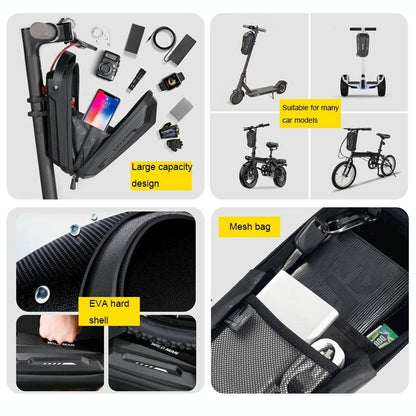 Convenient Folding Bike Front Bag - Durable Eva Shell - Quick Release - Gd9X 2L