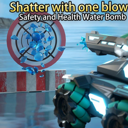 Stunt Water Bomb Battle Armor Rc Car - 2.4g Dual Control - Blue - Single Control