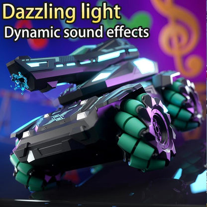 Stunt Water Bomb Battle Armor Rc Car - 2.4g Dual Control - Blue - Single Control