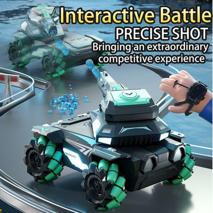 Stunt Water Bomb Battle Armor Rc Car - 2.4g Dual Control - Blue - Single Control