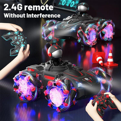 Stunt Remote Control Car with 2.4g Magic Projection - Colourful - Black Blue