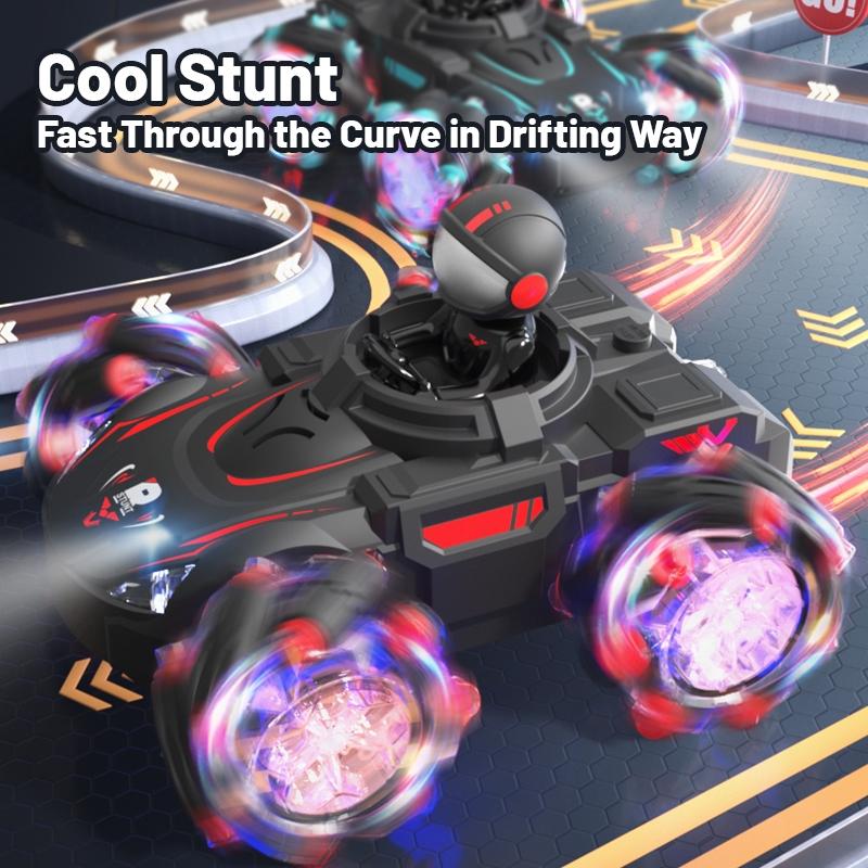 Stunt Remote Control Car with 2.4g Magic Projection - Colourful - Black Blue