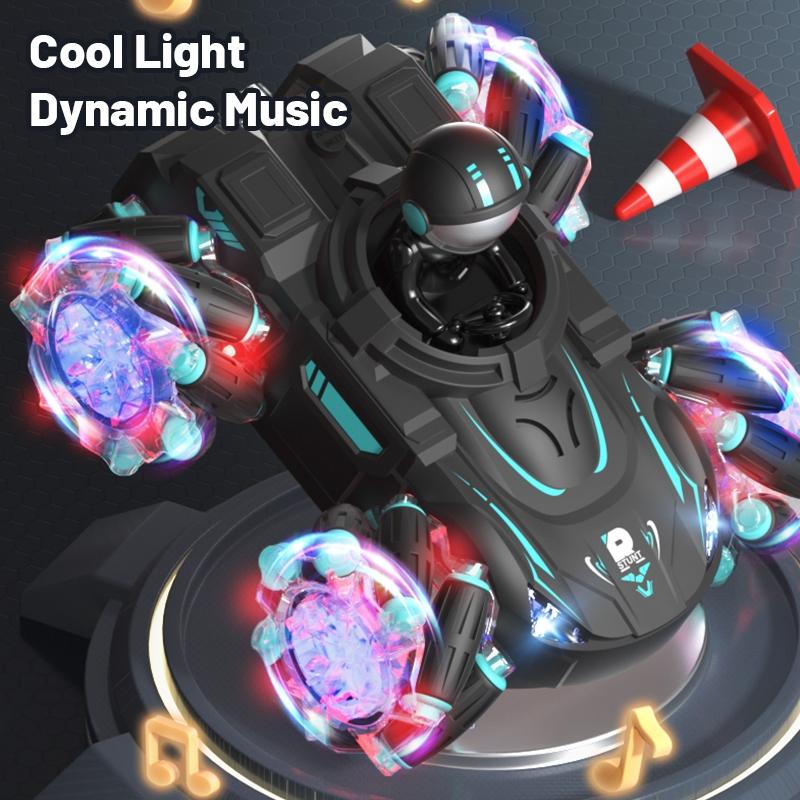 Stunt Remote Control Car with 2.4g Magic Projection - Colourful - Black Blue