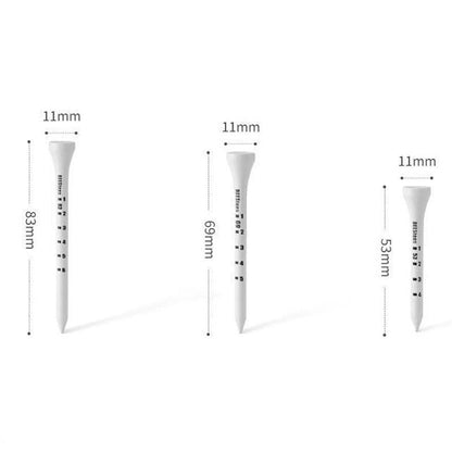 Adjustable Golf Tee Set - 30 Pieces Wooden Height Limit Spike Depth Marker - 53Mm