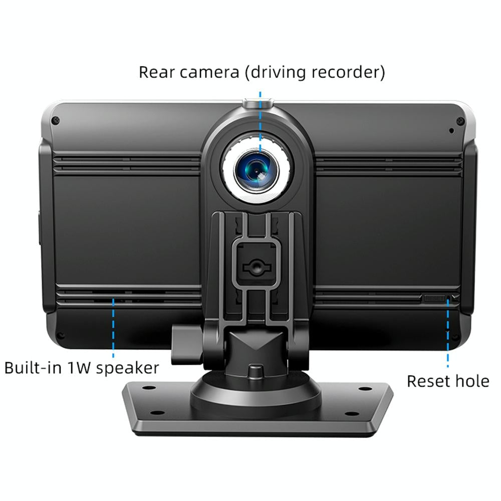 7 Inch Car Mp5 Player With Built-In Driving Recorder - Carplay / Android Auto Black