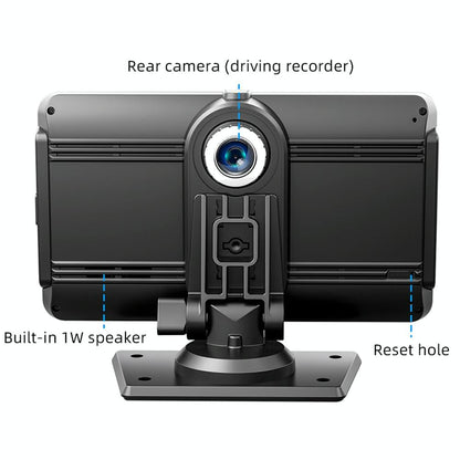 7 Inch Car Mp5 Player With Built-In Driving Recorder - Carplay / Android Auto Black