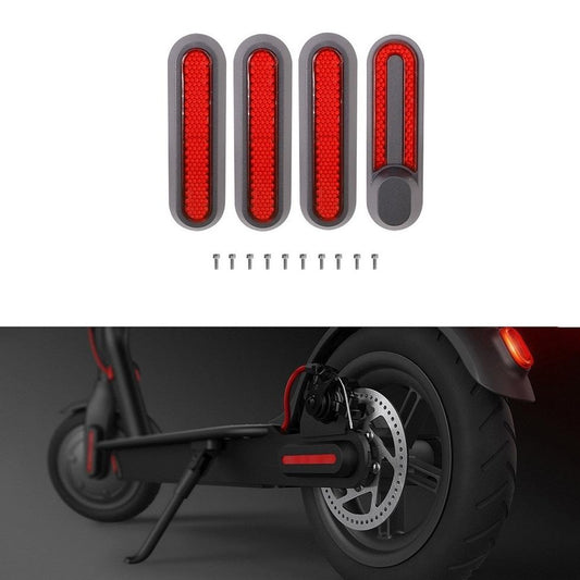 Xiaomi Mijia 1s / Pro 2 Electric Scooter Wheel Cover with Reflective Strips & Screws - Red