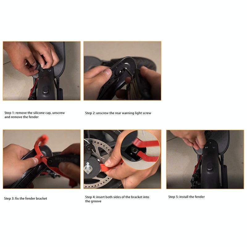 Xiaomi M365 Pro Rear Mudguard Bracket for Scooter - Red