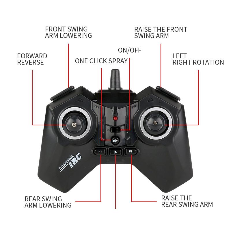 Intelligent 8-wheel Stunt Vehicle with Remote Control - Orange