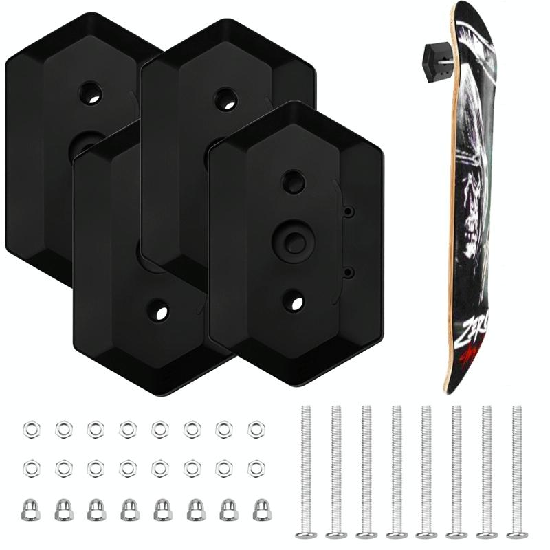 Skateboard Deck Display & Storage Stand - Wall Mount Black