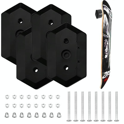 Skateboard Deck Display & Storage Stand - Wall Mount Black