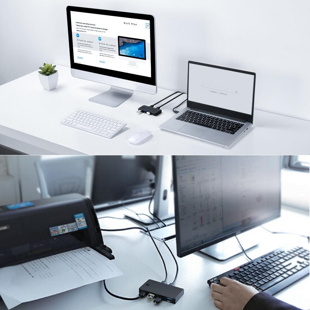 4-Port Usb3.0 Printer Sharing Hub
