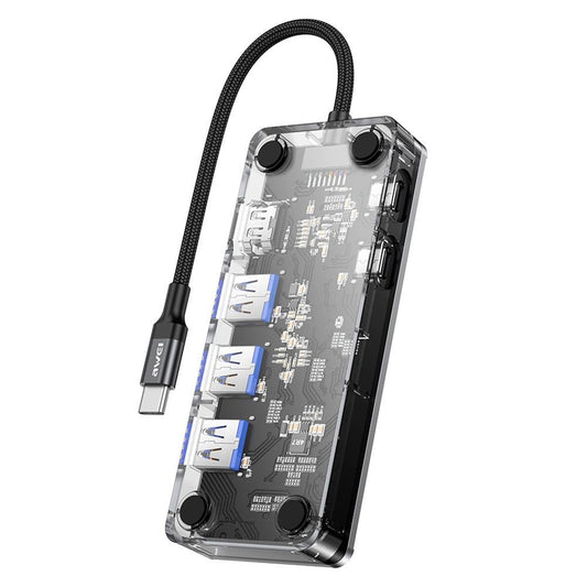 6-In-1 Type-C Hub Adapter Grey