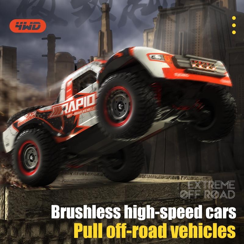 High-speed Brushless 4wd Pickup Rc Car - Orange