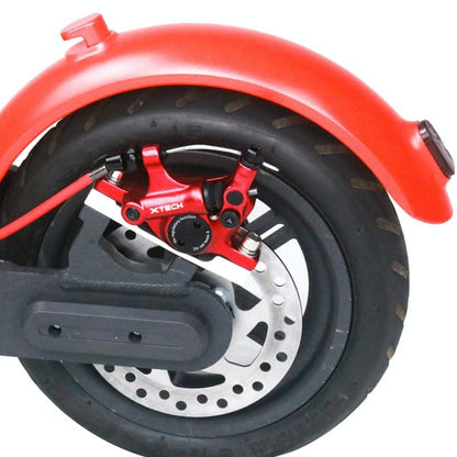 Upgraded 3-in-1 Scooter Brake & Seat Set for Xiaomi M365 Pro - Red Brake + Silver Adapter