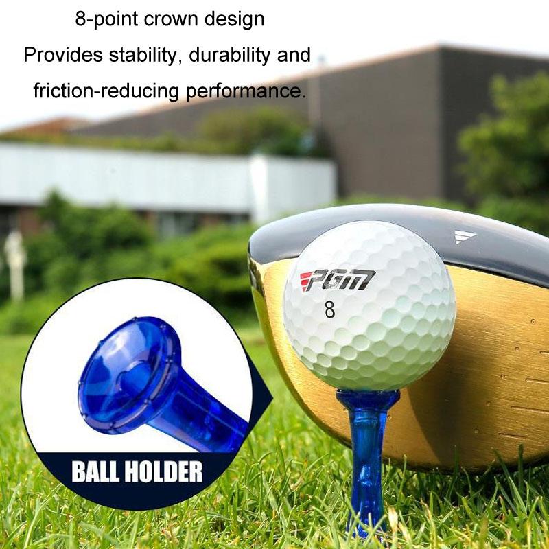 20-pack Golf Ball Tees - Durable 8-point Crown Tip for Competition - Anti-hitting - Yellow