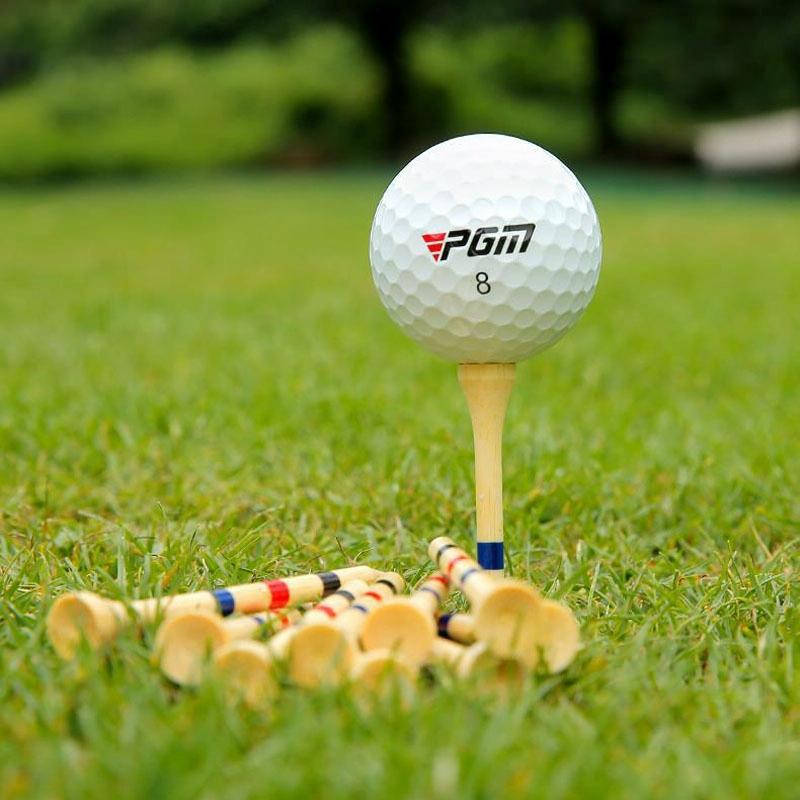 Adjustable Bamboo Golf Spikes - 30pcs / Box - Depth Marker Tee - 83Mm