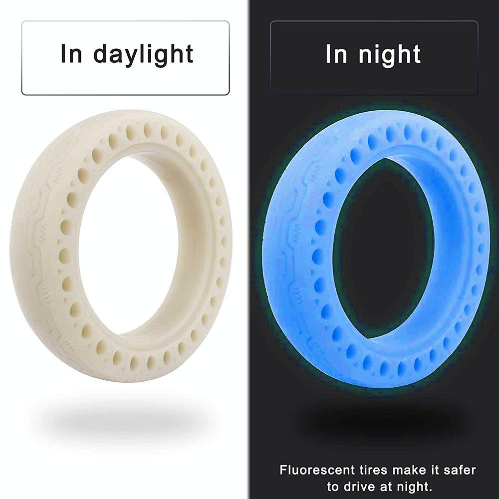 8.5 Inch Shock-absorbing Honeycomb Solid Tire for Xiaomi Mijia M365 - Fluorescent Pattern - Fluorescent Green