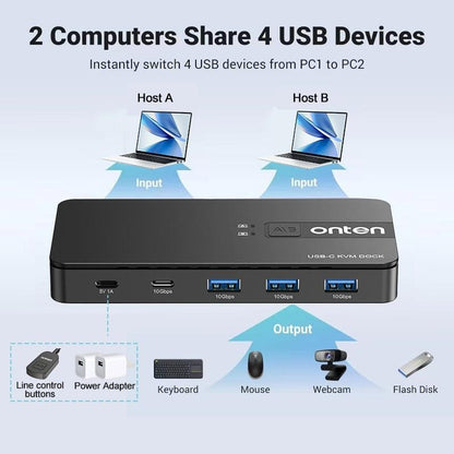 Usb 3.2 Gen2 Sharing Switch 2 In 4 Out