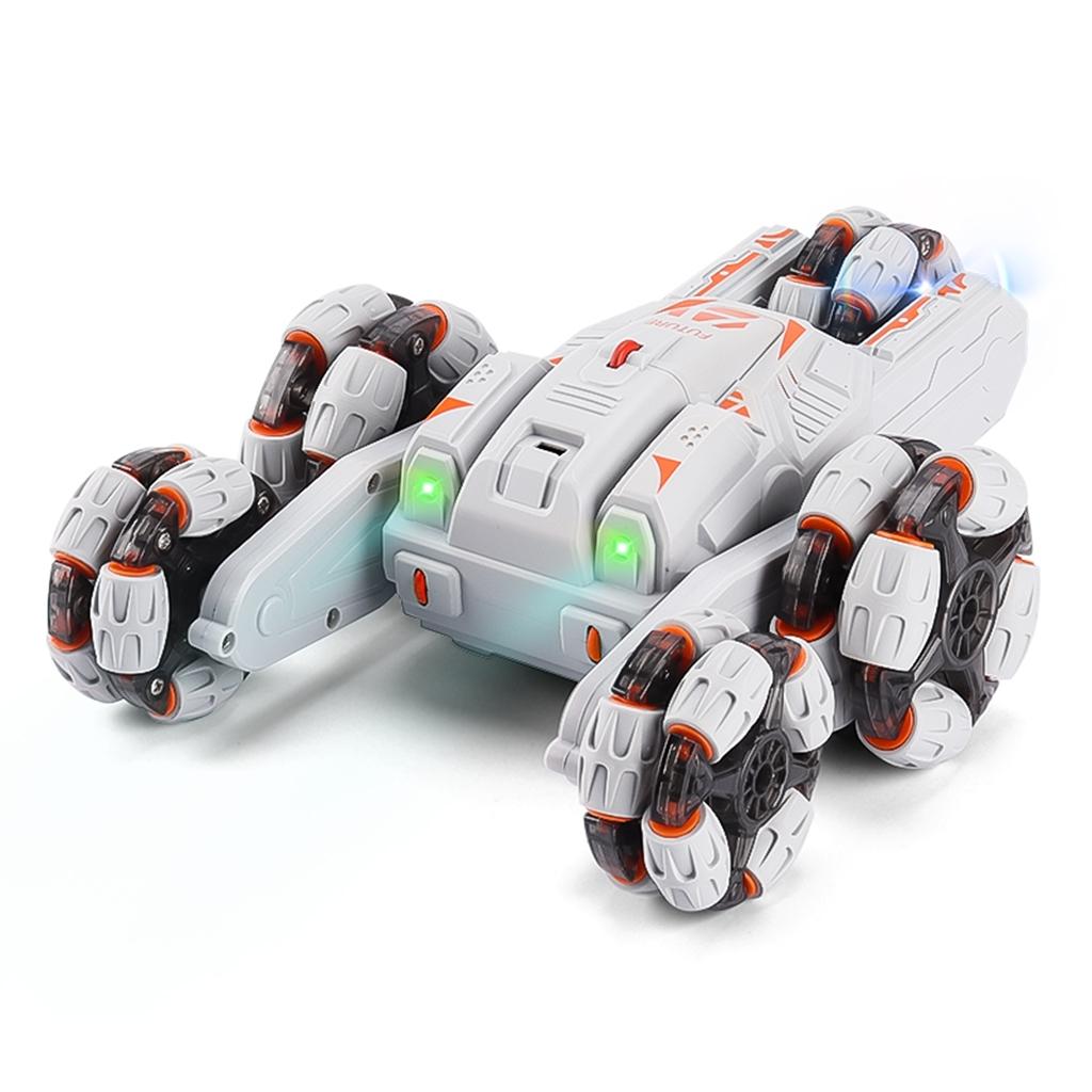 360-degree Swing Arm Rc Car with 5 Wheels - Multifunctional 2.4g - Black