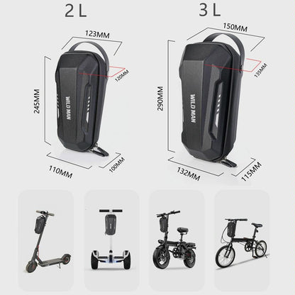 Convenient Folding Bike Front Bag - Durable Eva Shell - Quick Release - Gd9X Plus 3L