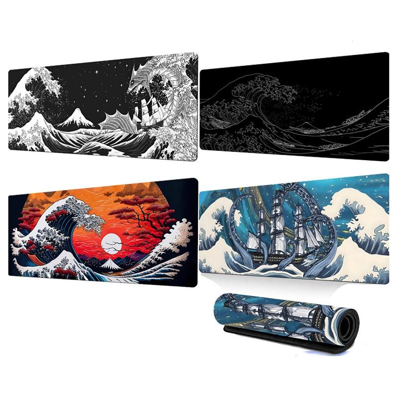 Non Slip Gaming Mouse Pad Big Wave Design - No.1 - 300X800X2Mm