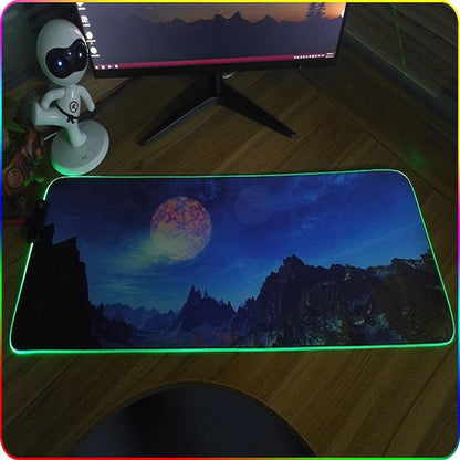 Rgb Non Slip Mouse Pad With Thermal Transfer - Vast Starry Sky
