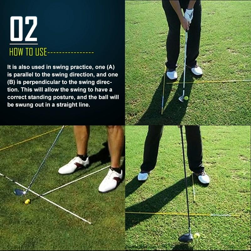 2-pack Golf Alignment Sticks for Accurate Ball Direction - Red Fiberglass - Red No Package