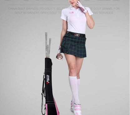 Lightweight Golf Shoulder Bag - Nylon Material - Black Pink