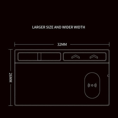 Jj 82401 Mouse Pad With Phone Charging & Holder - Black