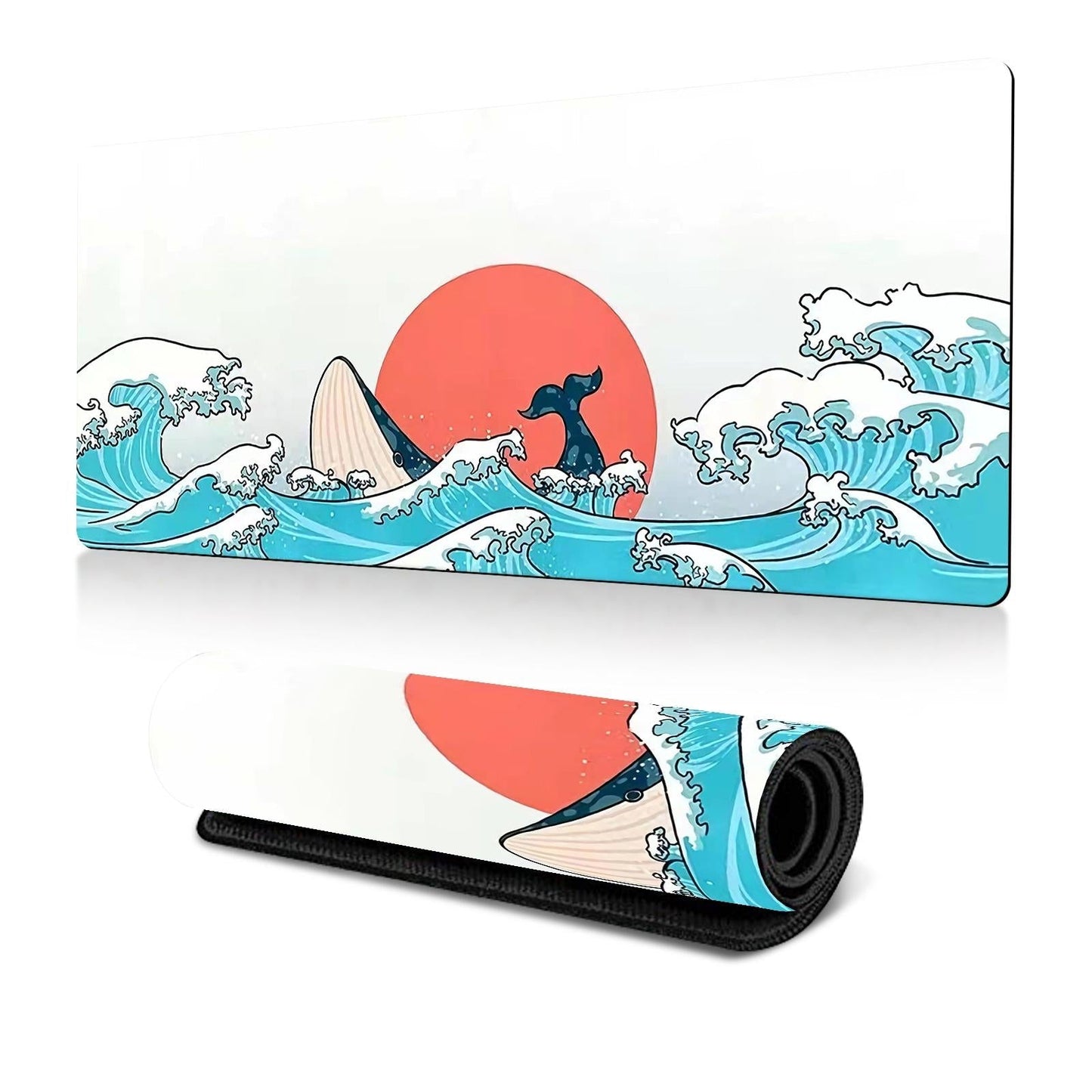 Non Slip Gaming Mouse Pad Big Wave Design - No.2 - 300X600X2Mm