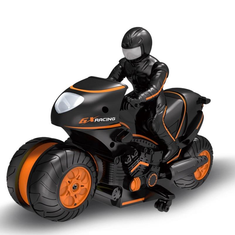 High-speed 2.4g Rc Motorcycle for Drifting and Off-road Riding - Black Orange
