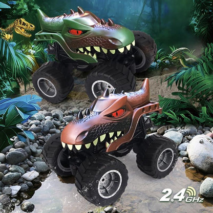 Remote Control Dinosaur Climbing Car - 2.4g - Brown
