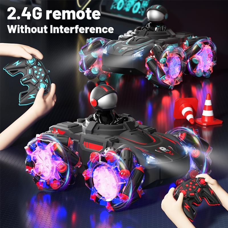 Stunt Remote Control Car with 2.4g Magic Projection - Colourful - Black Red