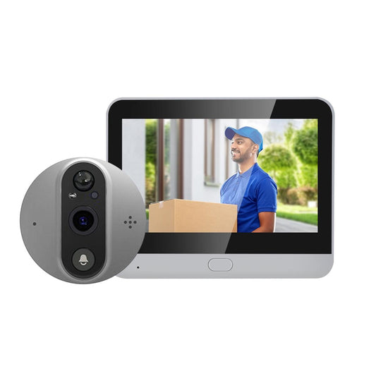 Smart Digital Door Viewer With 1080P Resolution Wide Angle Pir & Night Vision - Silver