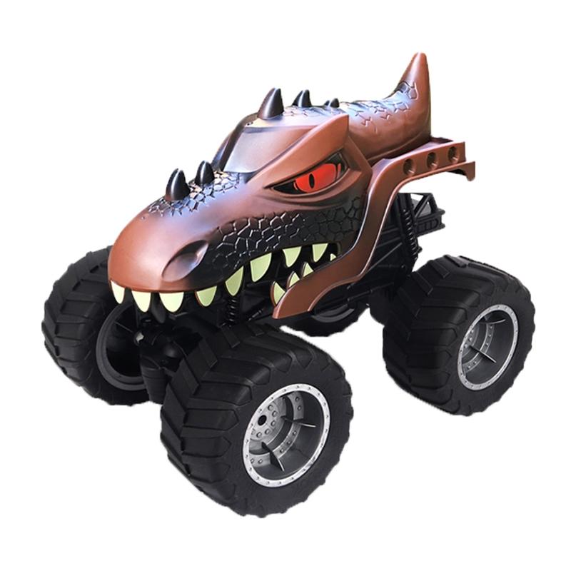 Remote Control Dinosaur Climbing Truck - 2.4g Monster - Dark Brown
