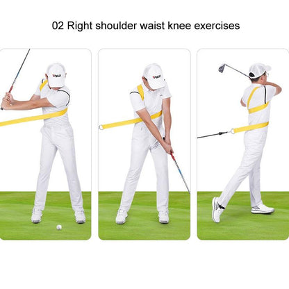 Golf Swing Training Belt for Improved Fitness and Technique - Yellow