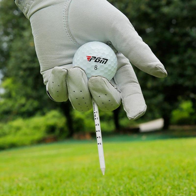 Adjustable Golf Tee Set - 30 Pieces Wooden Height Limit Spike Depth Marker - 69Mm