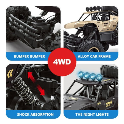 4wd Oversized Alloy Six Wheel Vehicle Rc Car - Gold